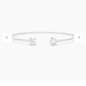 Ella Stein XO Flexi Cuff Bracelet Sterling Silver with Natural Diamonds